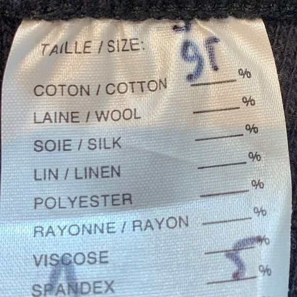 Veronique Miljkovitch skirt, EUC, black knit, gold, sz s, pull on, knee  length - Picture 5 of 16